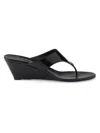 Prada Wedge Flip-flops In Black