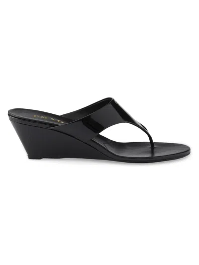 PRADA WOMEN'S PATENT LEATHER THONG SANDALS