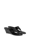 Prada Wedge Flip-flops In Black