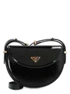 Prada Patent Shoulder Bag In Black