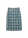 Prada Ottanio Pencil Skirt With Check Pattern In Multi
