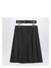 Prada Detachable-belt Midi Skirt In Orange