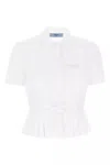 Prada Women Pleated Shirt In White