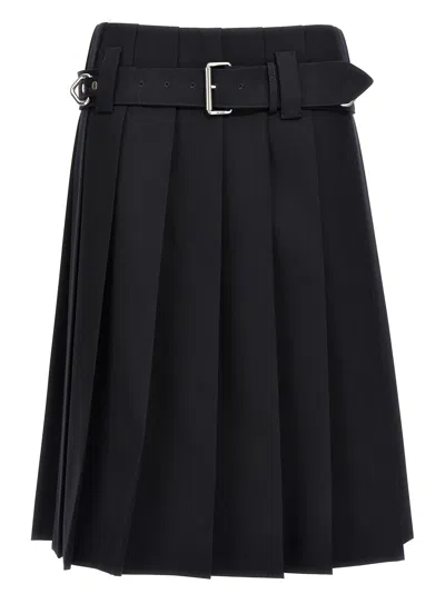 Prada Women Pleated Skirt In Black