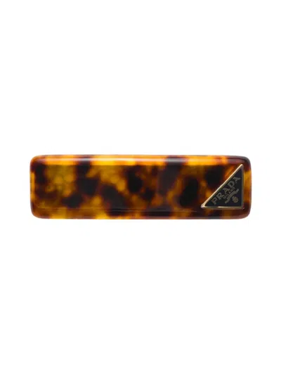 Prada Women's Plexiglas Hair Clip In Beige Khaki