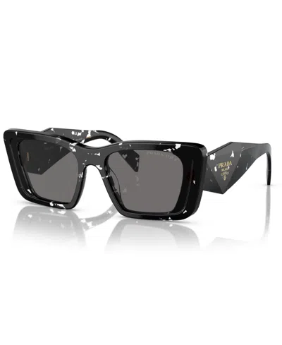 Prada Woman Sunglass Pr 08ys In Black Crystal Tortoise