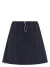 Prada Drawstring Mini Skirt In Blue