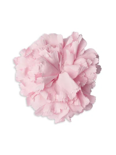 Prada Women's Poplin And Metal Flower Brooch In Pink