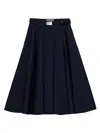 Prada Poplin Midi-skirt In Blue