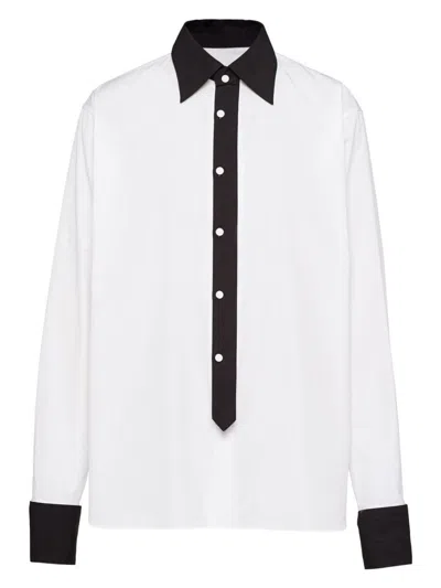 PRADA WOMEN'S POPLIN OVERSIZE SHIRT