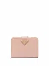 Prada Saffiano Leather Small Wallet With Zip In Multicolor