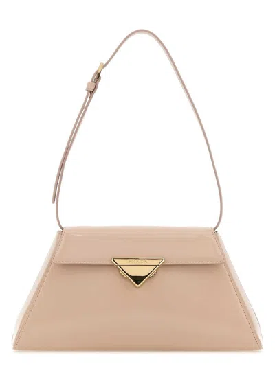 PRADA WOMEN'S POWDER LEATHER SHOULDER BAG