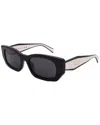 Prada Dark Grey Rectangular Ladies Sunglasses Pr B05s 09q08z 53 In Black