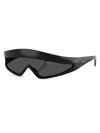 Prada Shield-frame Sunglasses In Black