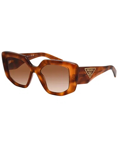 Prada Women's Pr14zs 50mm Sunglasses In Gold