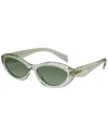 Prada Women's Pr26zs 55mm Sunglasses In Green