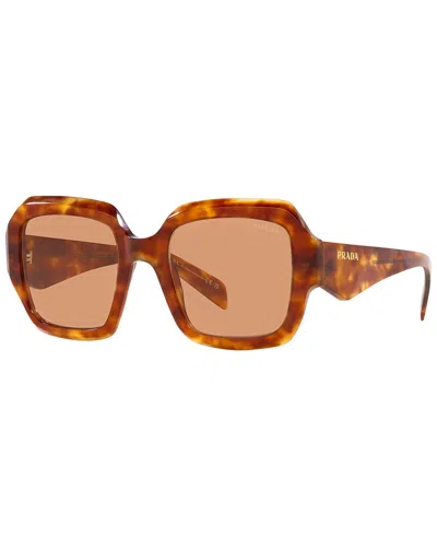 Prada Women's Pr28zs 53mm Sunglasses In Brown