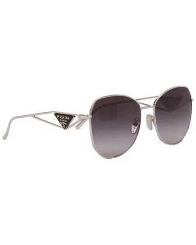 Prada Womens Silver Pr 50zs Cat-eye Metal Sunglasses