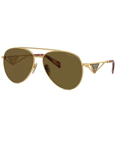Prada Woman Sunglass Pr 73zs In Gold