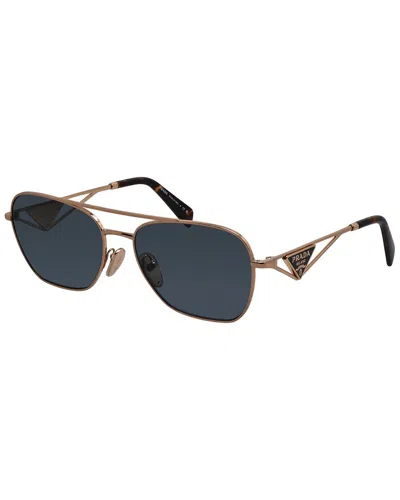 Prada Women's Pra50s 59mm Sunglasses In Gold