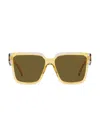 Prada 56mm Square Sunglasses In Ocher Crystal Grey