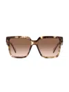 Prada Women's  56mm Square Sunglasses In Tortoise Cognac Begonia