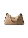 Prada Large Leather Aimée Shoulder Bag In Neutral