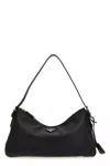 Prada Aimee Grain Leather Shoulder Bag In Black