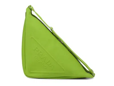 Pre-owned Prada Women's  Canvas Triangle Bag In Fern Green