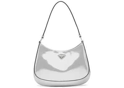 Pre-owned Prada Women's  Cleo Shoulder Bag In Silver