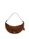 Prada Women ` Demi-lune` Large Suede Shoulder Bag