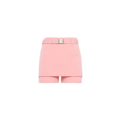 Pre-owned Prada Women's  Jacquard Shorts In Pink
