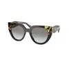 Prada Cat-eye Tortoiseshell-effect Sunglasses In Black