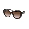 Prada Womens Pr 19zs Tortoiseshell-pattern Acetate Sunglasses Brown In Havana