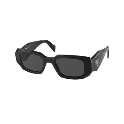 Prada Pr 17wsf 1ab5s0 51mm Womens Rectangle Sunglasses In Black