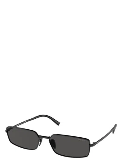 Prada Tinted Rectangle-frame Sunglasses In Black