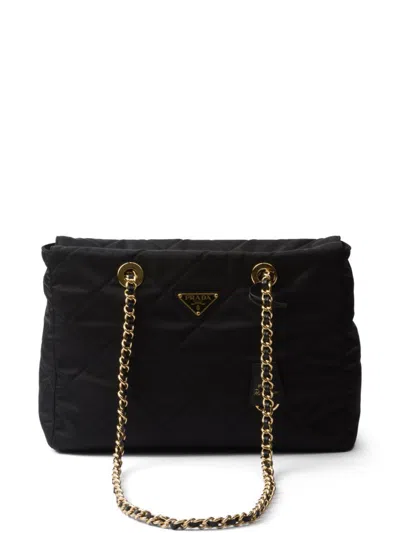 Prada Black Quilted Shoulder Bag