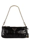 Prada Re-edition 2002 Medium Leather Shoulder Bag In Black