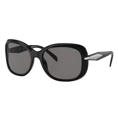 Pre-owned Prada Women's  Rectangle Sunglasses In Black (pr_04zs_1ab5z1)