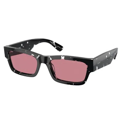 Pre-owned Prada Women's  Rectangle Sunglasses In Black (pr_a03s_15o70c)