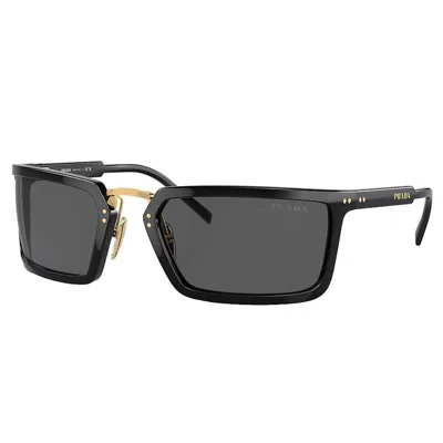 Pre-owned Prada Women's  Rectangle Sunglasses In Black (pr_a11s_1ab5s0)