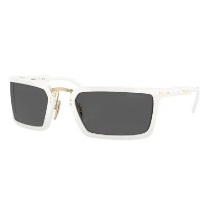 Pre-owned Prada Women's  Rectangle Sunglasses In White (pr_a11s_4615s0)