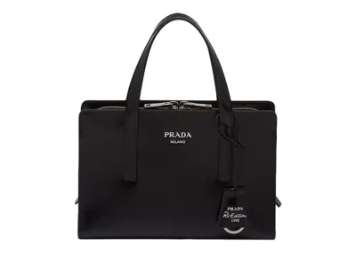 Pre-owned Prada Women's  Reedition 1995 Brushedleather Mini Handbag In Black