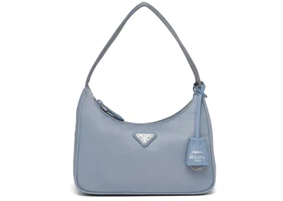 Pre-owned Prada Women's  Reedition 2000 Nylon Bag Mini In Astral Blue