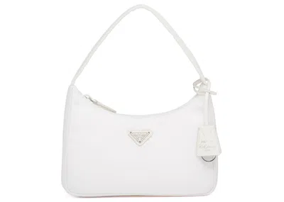 Pre-owned Prada Women's  Reedition 2000 Nylon Mini Bag In White