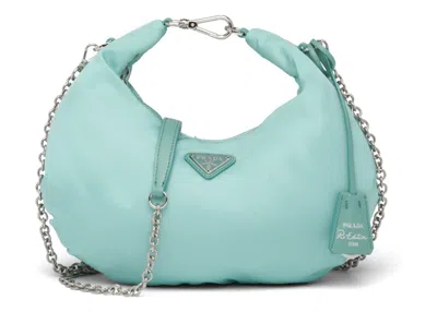Pre-owned Prada Women's  Reedition 2006 Nylon Bag In Jade Green
