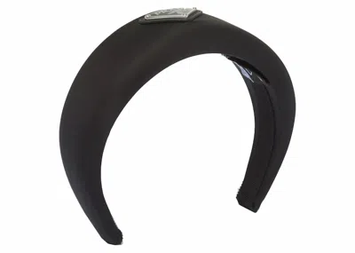Pre-owned Prada Women's  Renylon Headband In Black