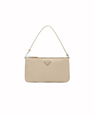 Pre-owned Prada Women's  Renylon Mini Bag In Desert Beige