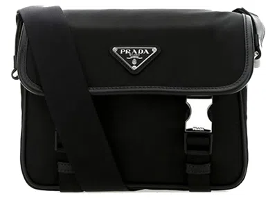 Pre-owned Prada Women's  Renylon Shoulder Bag In Black