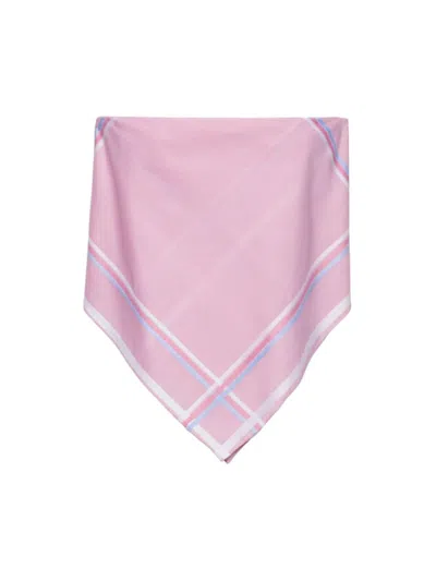 Prada Bandana-top Aus Bedruckter Baumwolle In Pink
